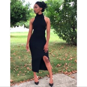 Backless sweater dress